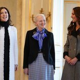 Mary de Dinamarca, Margarita de Dinamarca y Kate Middleton en Amalienborg
