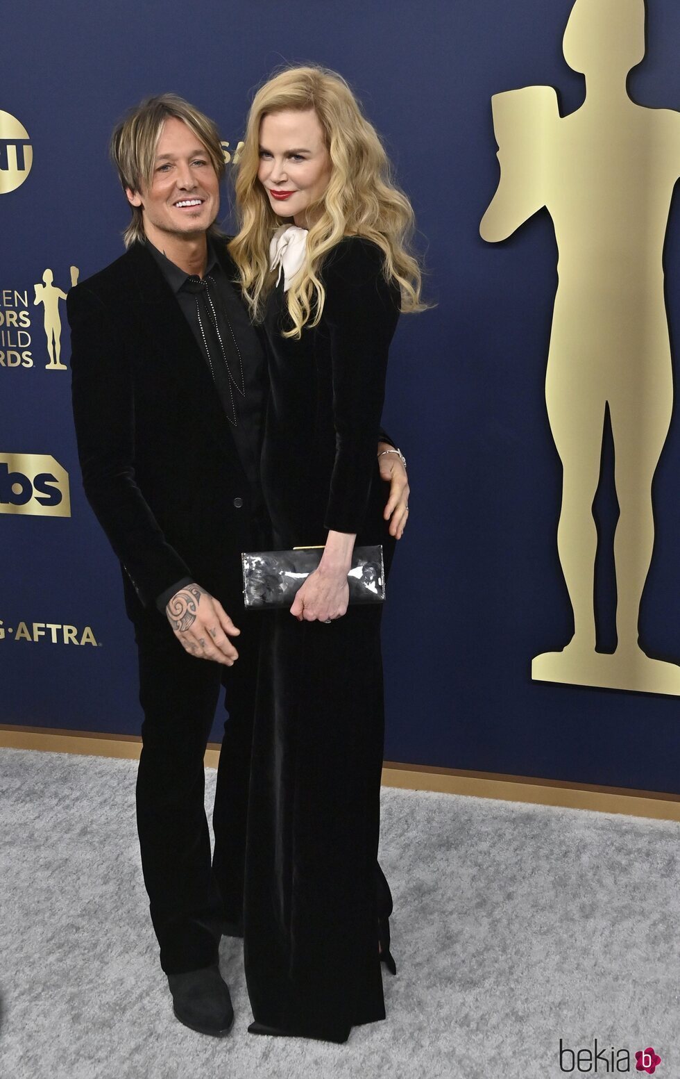 Nicole Kidman y Keith Urban en la alfombra roja de los SAG 2022