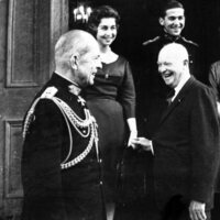 Eisenhower con el Rey Pablo de Grecia, la Reina Sofía, Constantino de Grecia e Irene de Grecia en 1959
