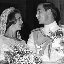 Constantino y Ana María de Grecia en su boda
