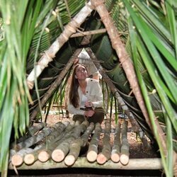 Kate Middleton en un área de entrenamiento en Chiquibil en Belice