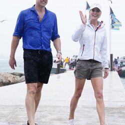 El Príncipe Guillermo y Kate Middleton en una regata en Bahamas