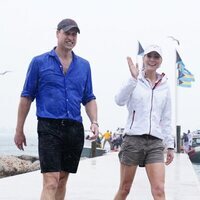 El Príncipe Guillermo y Kate Middleton en una regata en Bahamas