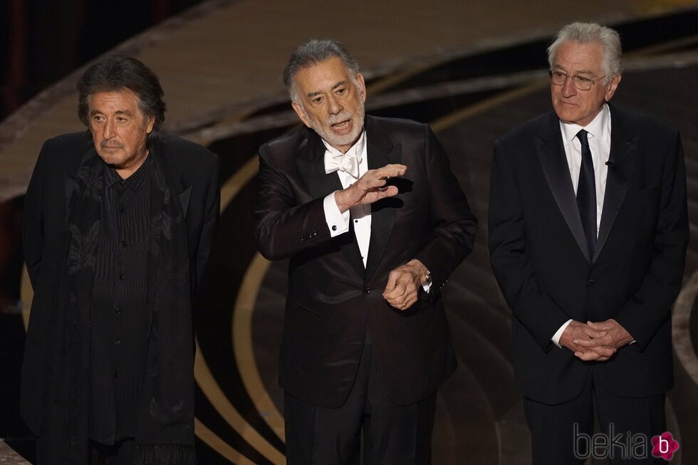 Al Pacino, Francis Ford Coppola y Robert De Niro en los Premios Oscar 2022