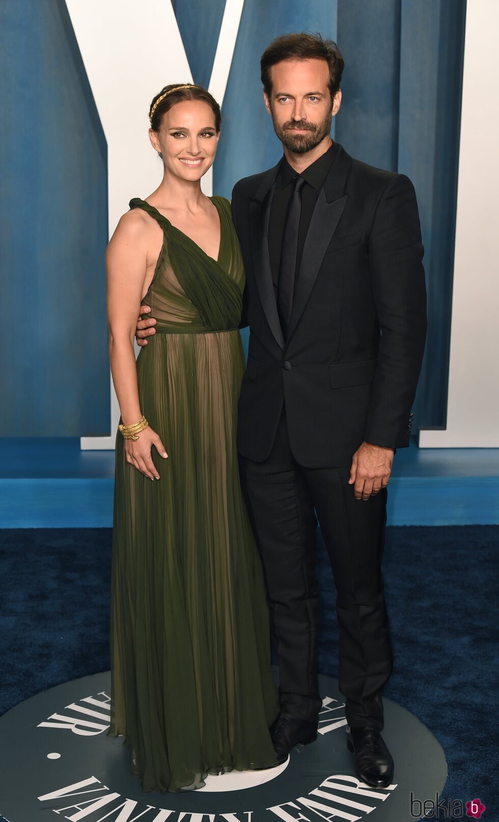 Natalie Portman y Benjamin Millepied en la fiesta de Vanity Fair tras los Premios Oscar 2022