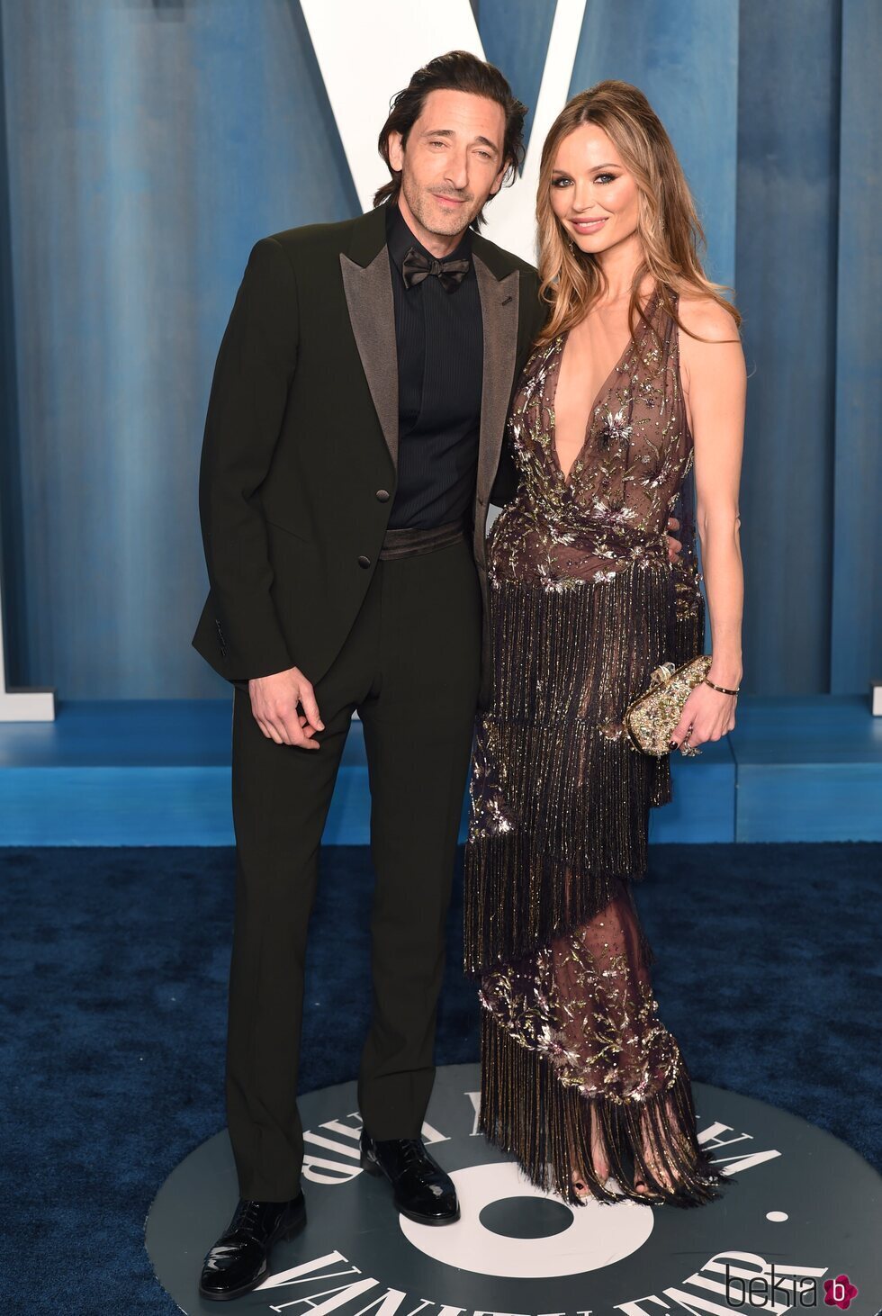 Adrien Brody y Georgina Chapman en la fiesta de Vanity Fair tras los Premios Oscar 2022
