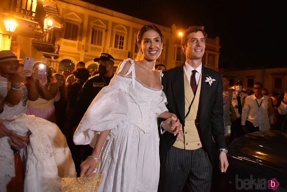 Josef-Emanuel de Liechtenstein y Claudia Echavarría el día de su boda