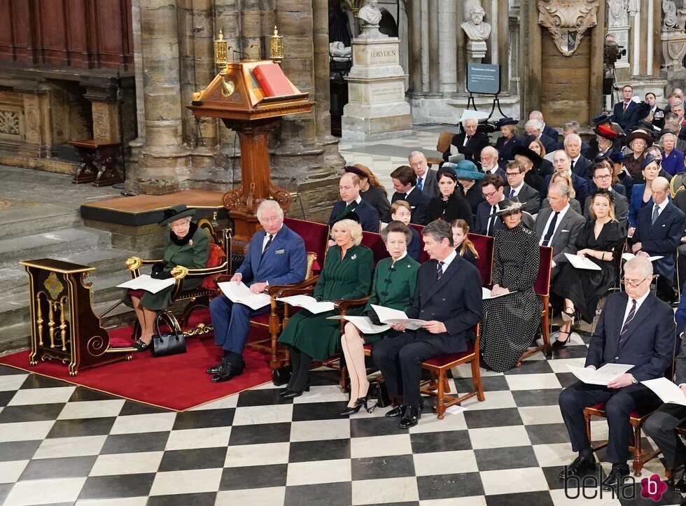 La Familia Real Británica en el homenaje al Duque de Edimburgo