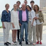 El Rey Juan Carlos con sus hijas y sus nietos en Abu Dabi