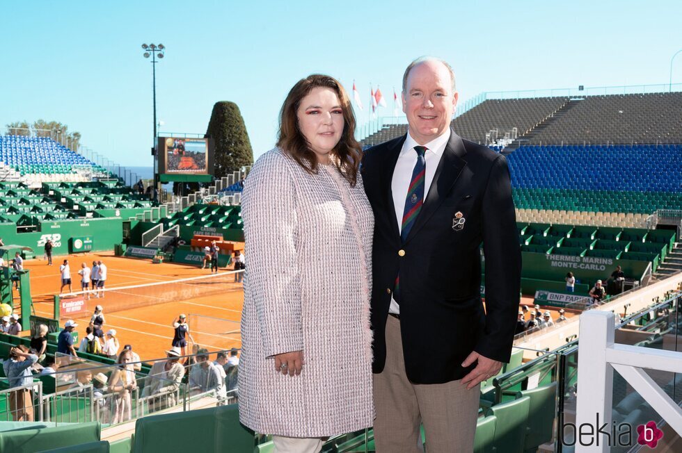 Alberto de Mónaco y Melanie-Antoinette Costello de Massy en el Masters 1000 Monte-Carlo