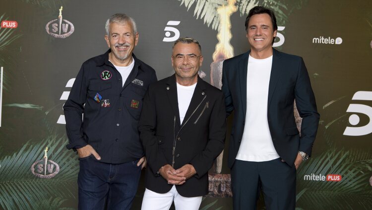 Carlos Sobera, Jorge Javier Vázquez e Ion Aramendi, presentadores de 'Supervivientes 2022'