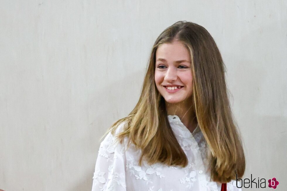 La Princesa Leonor sonríe en una Jornada sobre Juventud y Ciberseguridad en Leganés