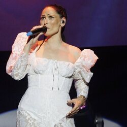 Rosa López en la despedida de Chanel Terrero antes de representar a España en el Festival de Eurovisión 2022