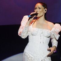 Rosa López en la despedida de Chanel Terrero antes de representar a España en el Festival de Eurovisión 2022