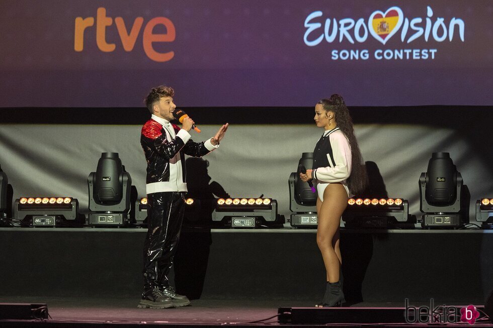 Chanel con Blas Cantó antes de poner rumbo al Festival de Eurovisión 2022