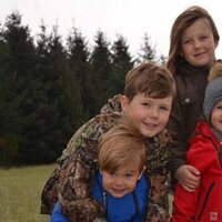 Christian, Isabel, Vicente y Josefina de Dinamarca de excursión cuando eran pequeños