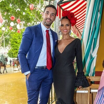 Marta López y su novio Rubén en la Feria de Abril de Sevilla 2022