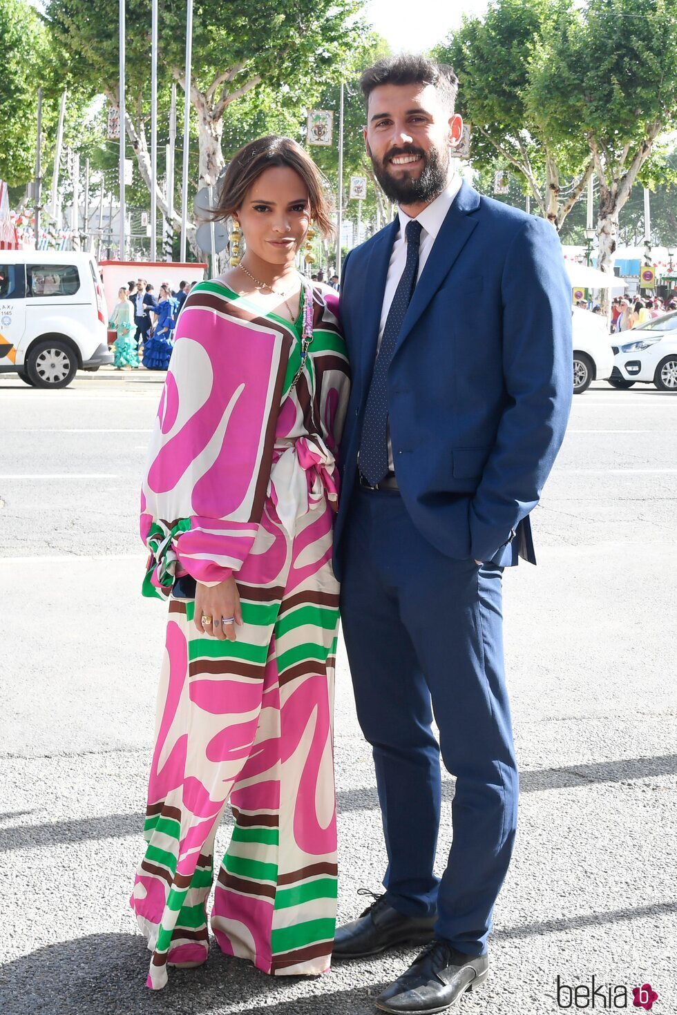 Gloria Camila y su novio David en la Feria de Abril de Sevilla 2022