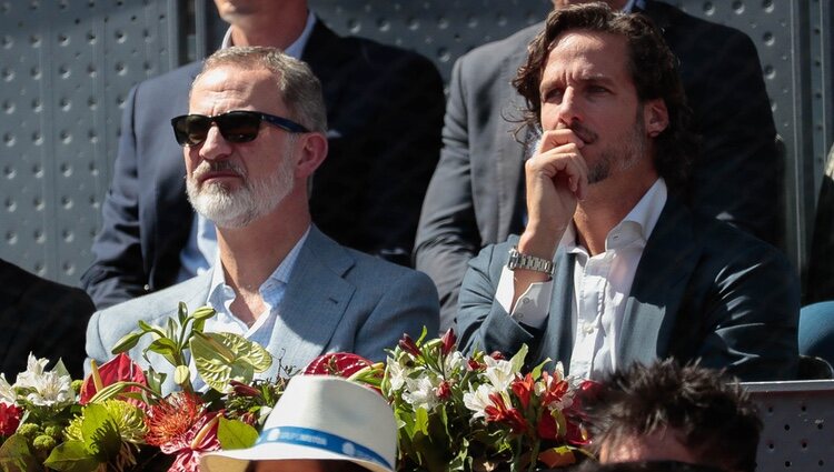 El Rey Felipe con Feliciano López en el Madrid Open de Tenis 2022