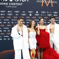 Chanel Terrero y sus bailarines en la ceremonia de apertura del Festival de Eurovisión 2022