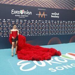 Chanel Terrero posando en la ceremonia de apertura del Festival de Eurovisión 2022