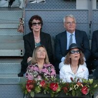 La Infanta Elena con cara de interés viendo la final del Mutua Madrid Open 2022