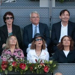 La Infanta Elena con cara de interés viendo la final del Mutua Madrid Open 2022