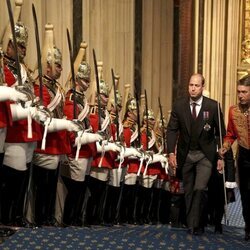 El Príncipe Guillermo y el Marqués de Cholmondeley, a su llegada a la Apertura del Parlamento 2022