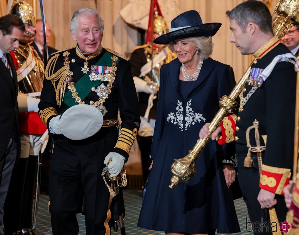 El Príncipe Carlos y Camilla Parker en la Apertura del Parlamento 2022