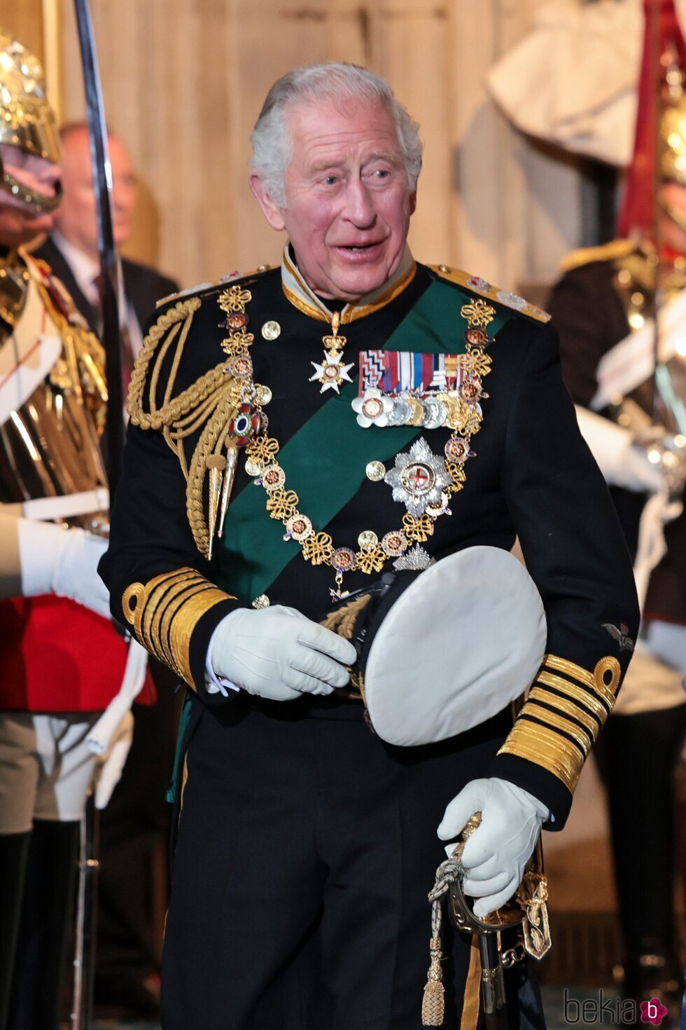 El Príncipe Carlos tras haber sustituido a la Reina en la Apertura del Parlamento 2022