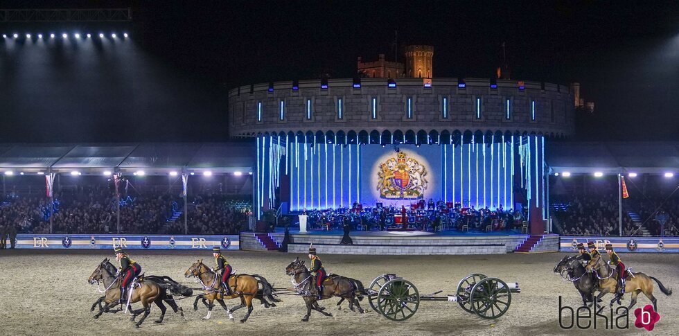 El espectáculo 'A Gallop Through History' en The Royal Windsor Horse Show por el Jubileo de Platino