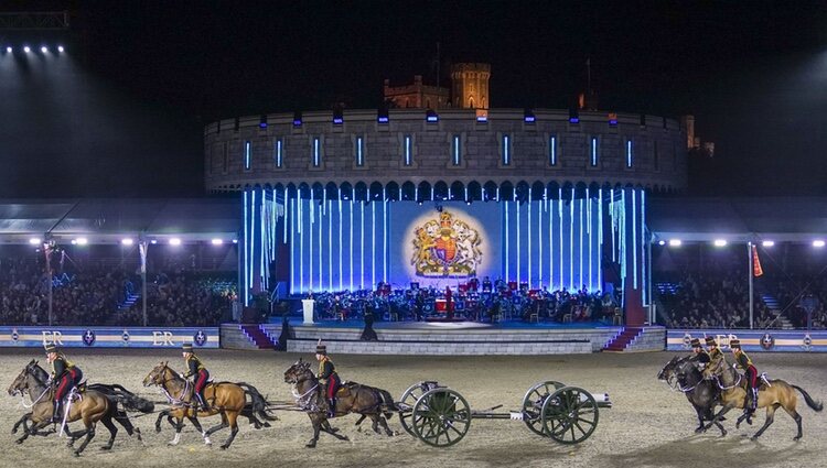 El espectáculo 'A Gallop Through History' en The Royal Windsor Horse Show por el Jubileo de Platino