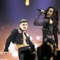 Chanel durante su actuación en uno de los ensayos de Eurovisión 2022