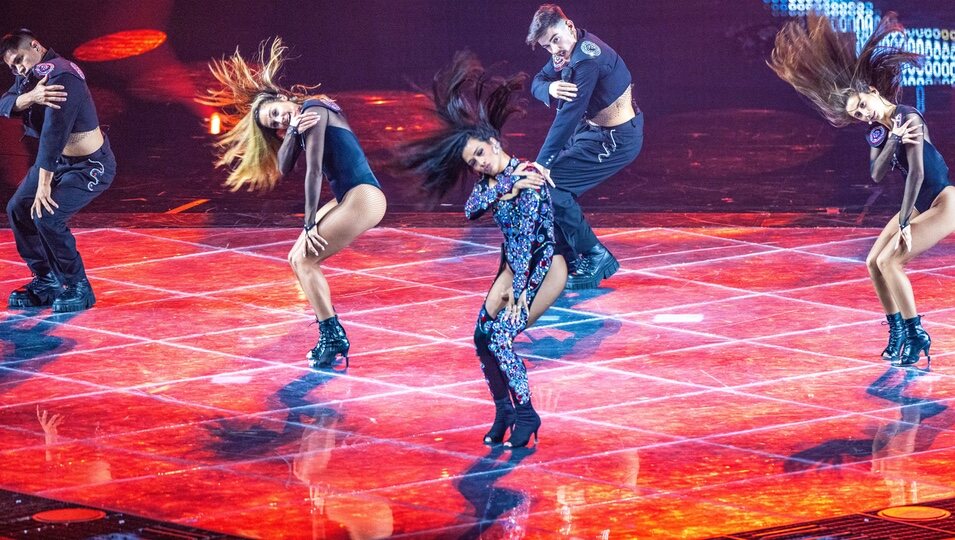 Chanel durante su actuación en Eurovisión 2022