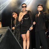 Chanel con gafas de sol en su actuación en Madrid tras Eurovisión 2022