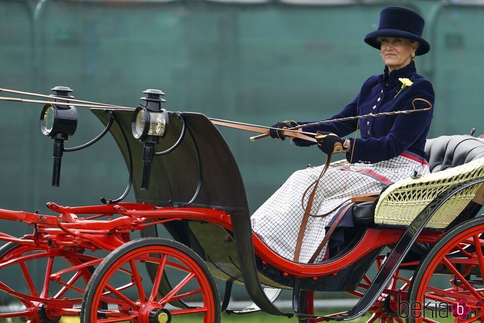 Sophie de Wessex llevando un coche de caballos en The Royal Windsor Horse Show