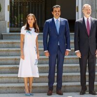 Los Reyes Felipe y Letizia con el Emir y la Jequesa de Catar en La Zarzuela