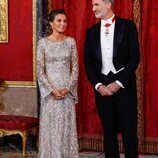 Los Reyes Felipe y Letizia en la cena de gala el Emir y la Jequesa de Catar por su Visita de Estado a España