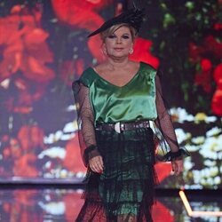 Terelu Campos en el desfile Opium de Ana María Aldón en la 'Sálvame Fashion Week 2022'