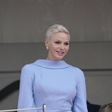 Charlene de Mónaco, muy sonriente en el Gran Premio de F1 de Mónaco 2022