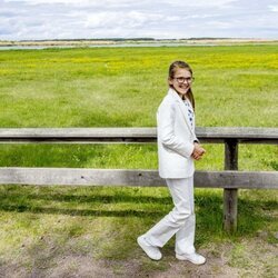 Estela de Suecia en el décimo aniversario de la inauguración de un sendero en su honor en Linkoping