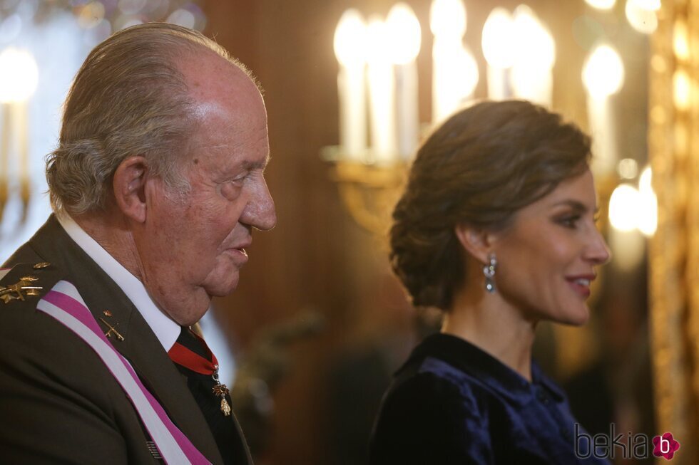El Rey Juan Carlos y la Reina Letizia en la Pascua Militar 2018 en el Palacio Real
