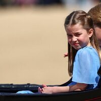 La Princesa Carlota en carruaje en Trooping the Colour 2022 por el Jubileo de Platino