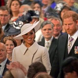 El Príncipe Harry y Meghan Markle en el Servicio de Acción de Gracias por el Jubileo de Platino en la Catedral de St Paul
