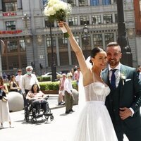 Vania Millán y Julián Bayón el día de su boda