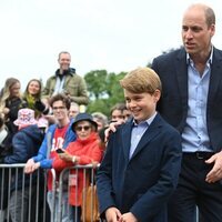 El Príncipe Guillermo y el Príncipe Jorge en su visita a Gales por el Jubileo de Platino