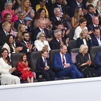 La Familia Real Británica en el concierto del Jubileo de Platino