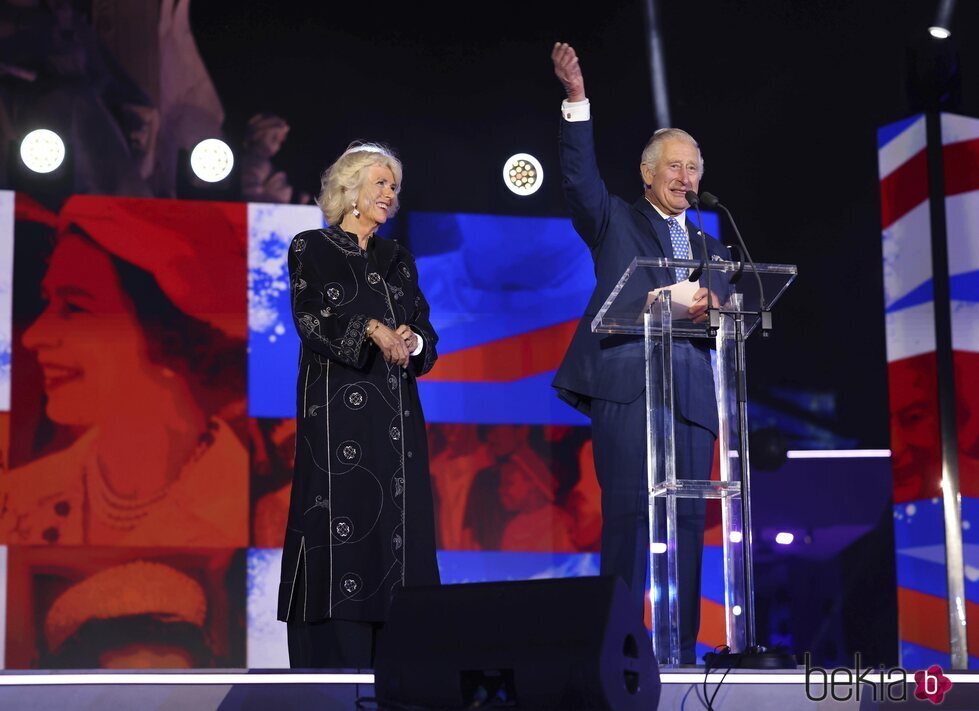 El Príncipe Carlos en su discurso junto a Camilla Parker en el concierto por el Jubileo de Platino