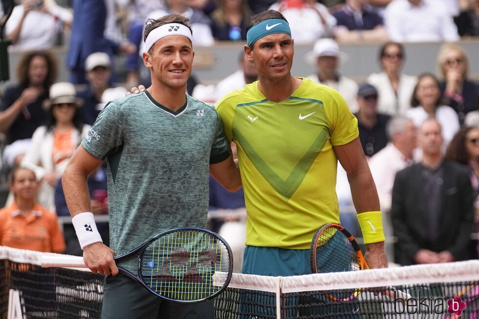 Casper Ruud y Rafa Nadal en la final de Roland Garros 2022