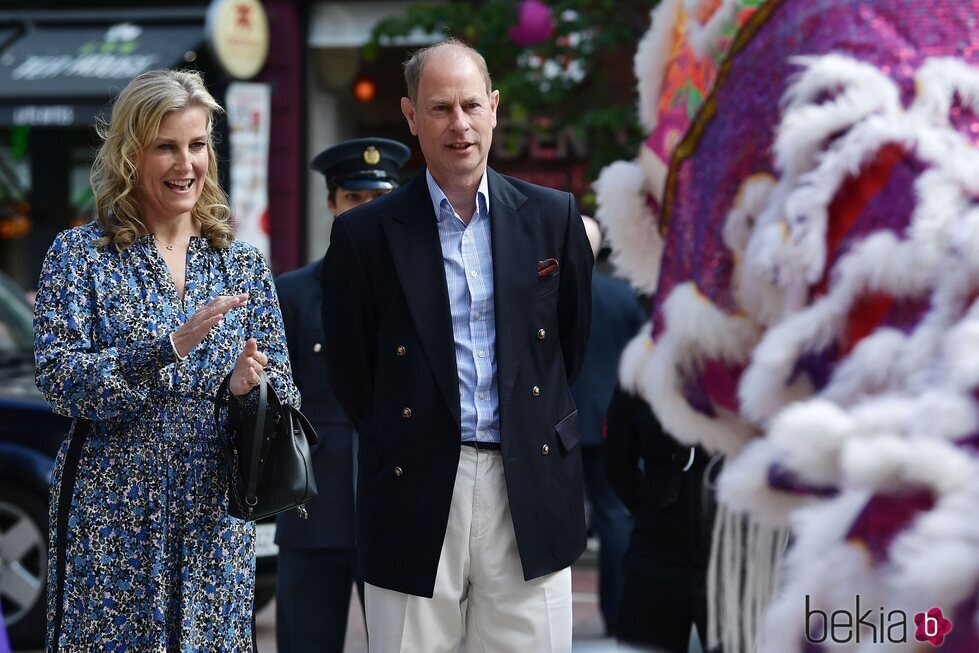 El Príncipe Eduardo y Sophie de Wessex en su visita a Belfast por el Jubileo de Platino